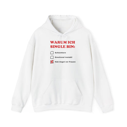 warum ich single bin hoodie