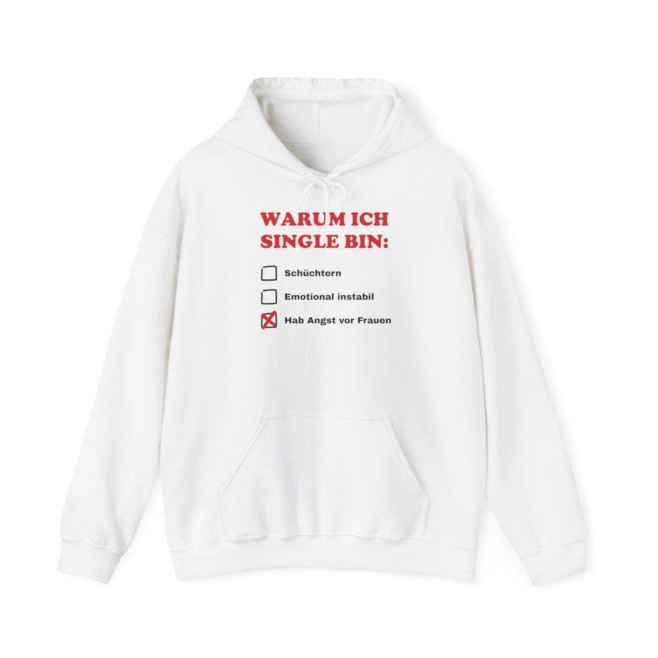 warum ich single bin hoodie