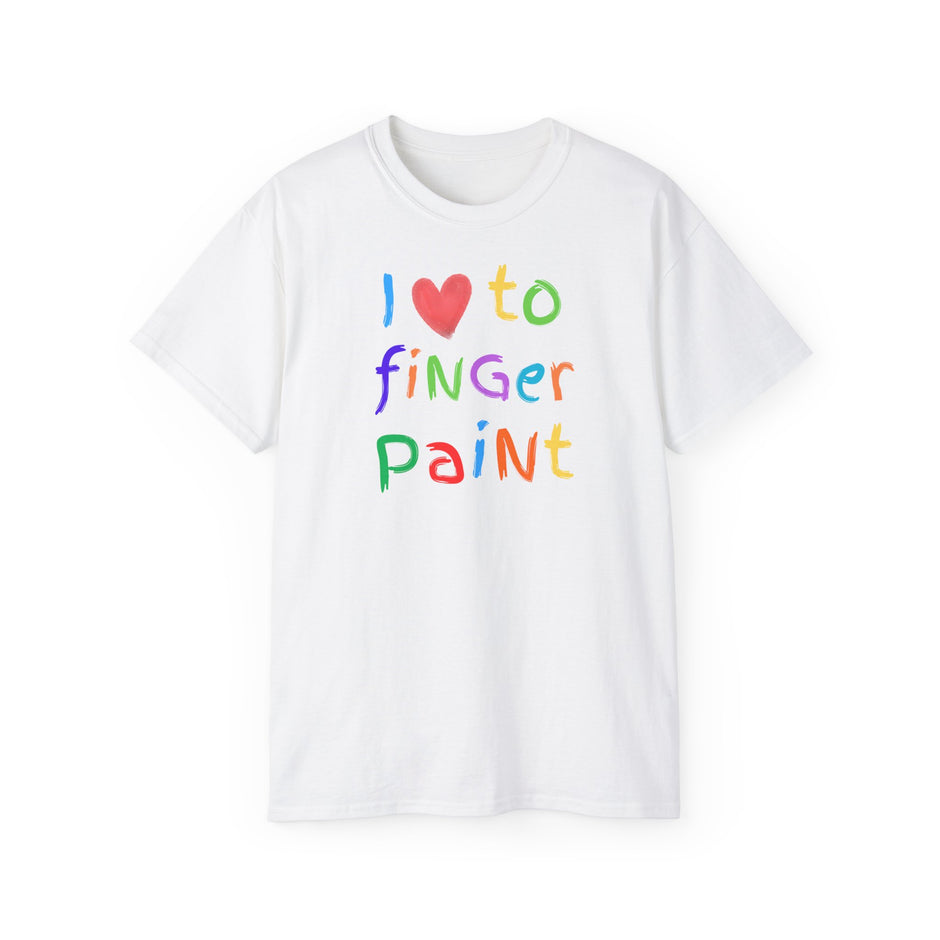 i <3 to finger paint shirt