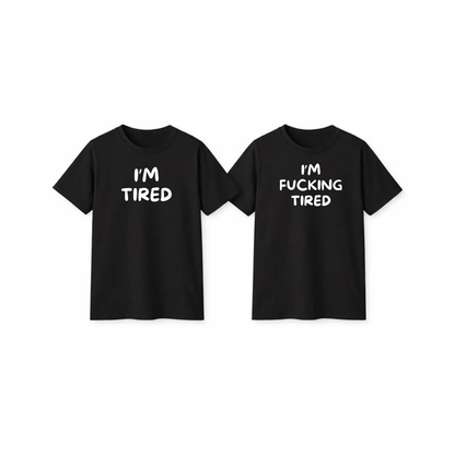couple bundle "tired"
